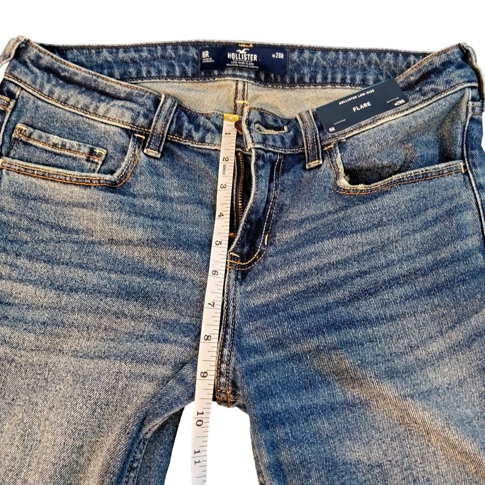 Hollister Womens  Classic five-pocket style Flare Jeans Blue Denim Size 6R - Picture 5 of 9